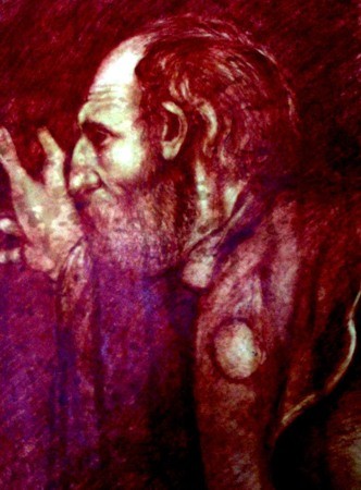 Dalla Cena di Emmaus del Caravaggio (particolare) 